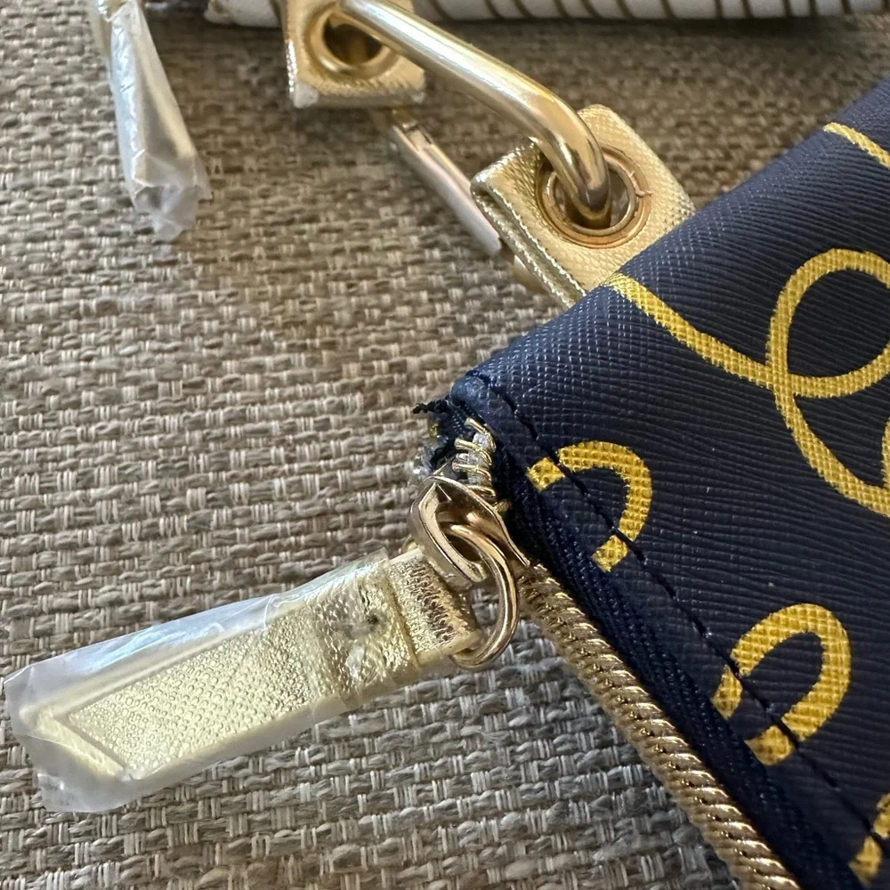 Dabney Lee New  Set! Matching Black & Gold‎ Pouch or Cosmetic Bag Set